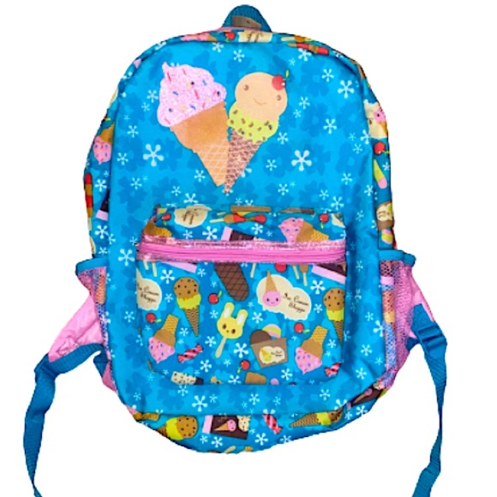 NEW Girls School Backpack Pink & Blue Ice Cream Shoppe